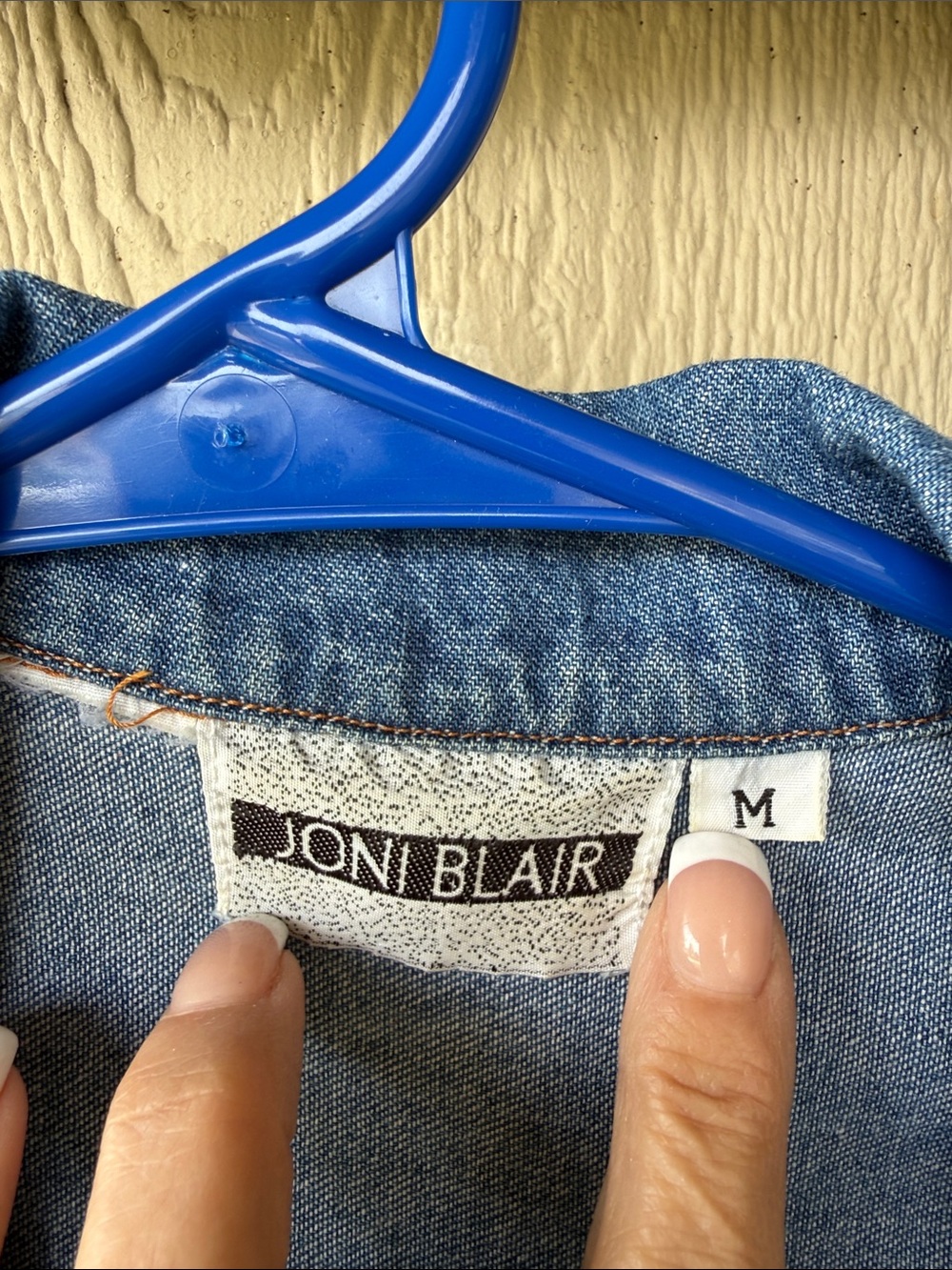 Vintage Joni Blair Denim Button-Front Maxi Dress - Blue - Picture 2 of 11